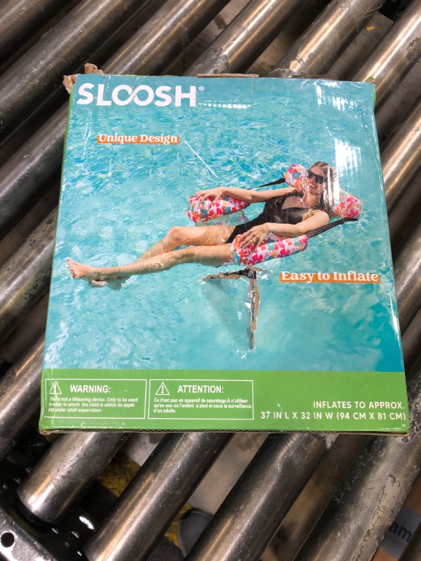 Photo 2 of Sloosh Pool Floats Chairs Adult, 2 Packs Inflatable Pool Lounge Chairs,Blow up Hammock Pool Noodles Floats for Adults,Flower Pattern Floating Water Chair for Pool Lake River(Tropical Flowers)