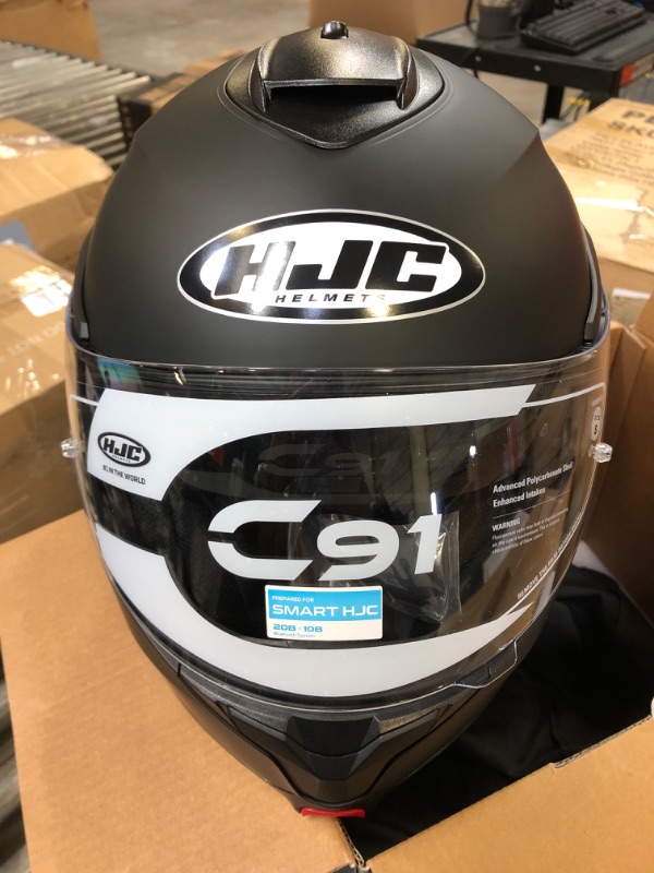 Photo 2 of HJC Helmets C91 Men's Street Motorcycle Helmet - Semi-Flat Black/Small