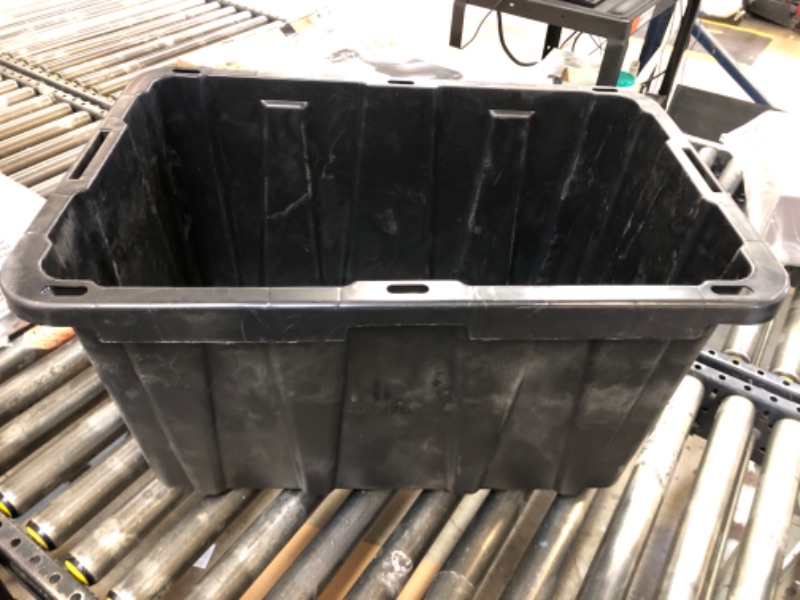 Photo 1 of 27 Gal. Tough Storage Tote in Black