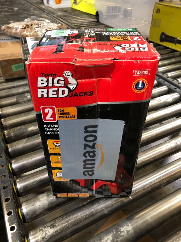 Photo 3 of SOLD FOR PARTS **** BIG RED AT42002R Torin Steel Car Jack Stands: 2 Ton (4,000 lb) Capacity, Red, 1 Pair Basic Style 2 TON