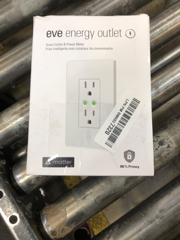 Photo 2 of Eve Energy Outlet (Matter) – Smart Outlet & Power Meter, App & Voice Control, No Bridge, Thread, Works with Apple Home, Alexa, Google Home, SmartThings, 100% Privacy, Requires Thread Border Router