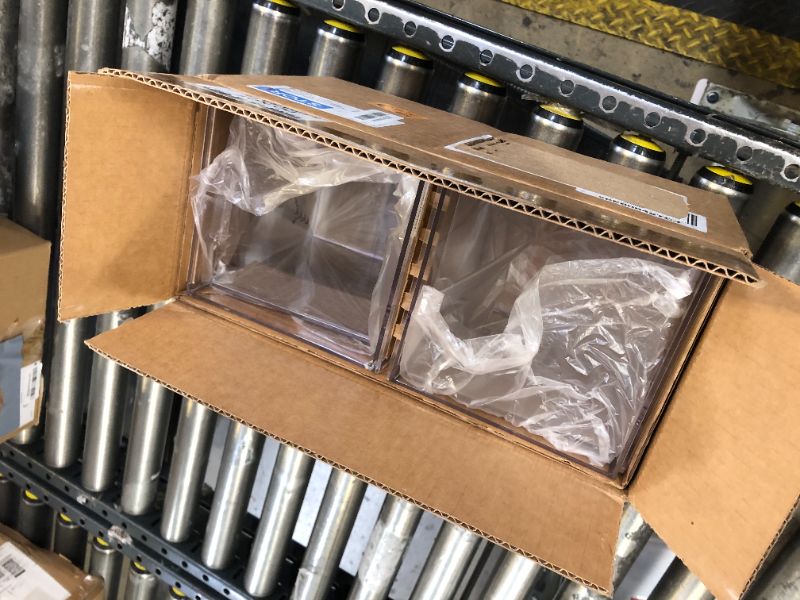 Photo 1 of STORi Audrey Stackable Bin Clear Plastic Organizer Drawers | 2 Piece Set | Organize Cosmetics and Beauty Supplies on a Vanity | Made in USA 6.75" Tall