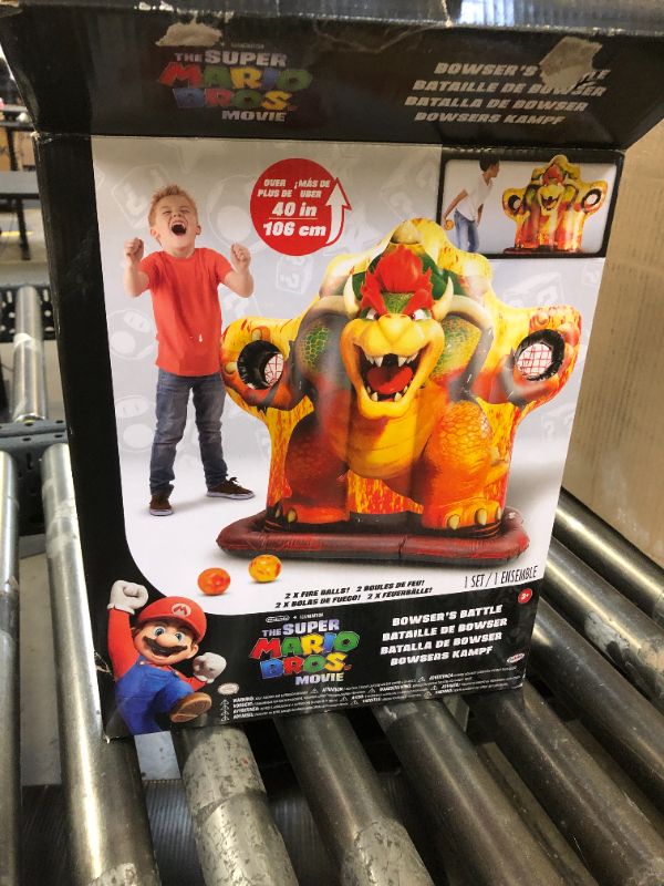 Photo 3 of THE SUPER MARIO BROS. MOVIE Bowser Inflatable Sports Game for Kids, Indoor Games or Outdoor Games for Kids and Adults, Approximate Inflated Size 51 Inches L x 18 Inches W x 46 Inches H