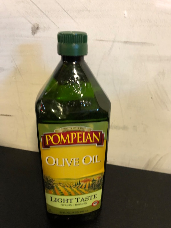 Photo 1 of exp date 06/2026--Pompeian Light Taste Olive Oil, Subtle Flavor, Perfect for Frying & Baking, Naturally Gluten Free, Non-Allergenic, Non-GMO, 32 FL. OZ.