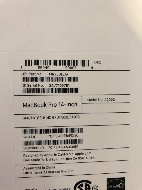 Photo 4 of Apple 2023 MacBook Pro Laptop M3 Pro chip with 11?core CPU***FACTORY SEALED