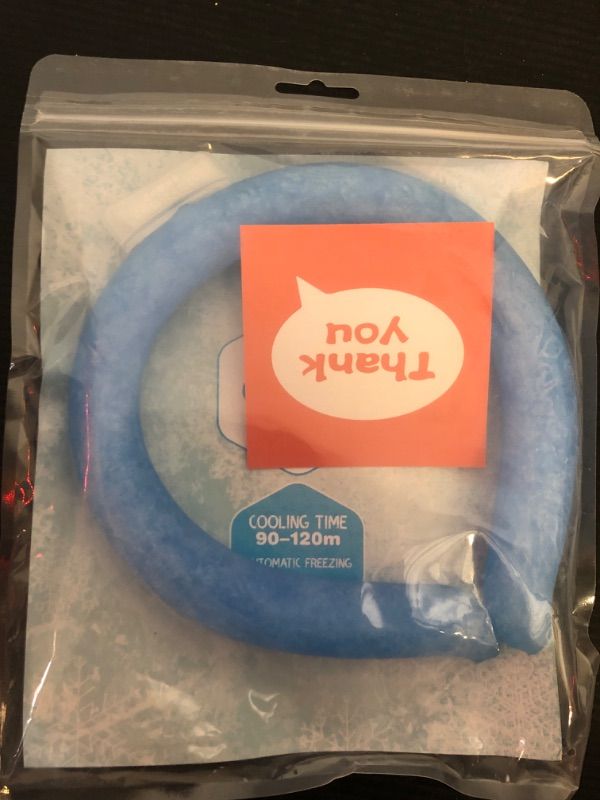 Photo 2 of Neck Cooling Tube, Neck Cooling Ring, Reusable Wearable Cooling Neck Wraps for Summer Heat Outdoor Indoor Cooling and Heat Dissipation (Blue)