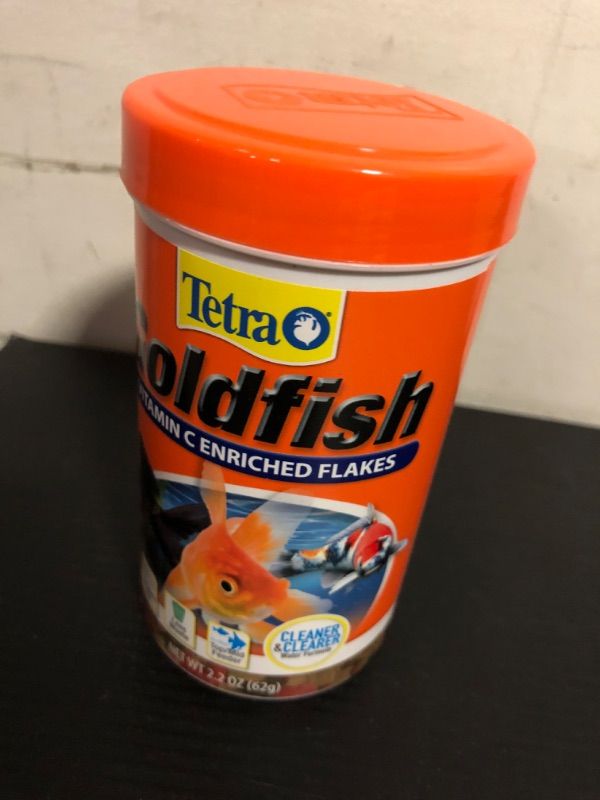 Photo 2 of exp date 11/2026--Tetra TetraFin Goldfish Flakes - 2.2 oz canister