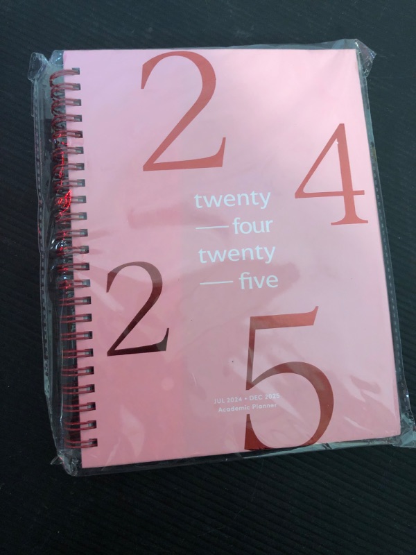 Photo 2 of Riley's Planner 2024-2025 Academic Year, 18-Month Serif Weekly Planner - Classic Weekly & Monthly Agenda Planner, Durable Cover, Notes Pages, Twin-Wire Binding (8 x 6 inch, Pink)