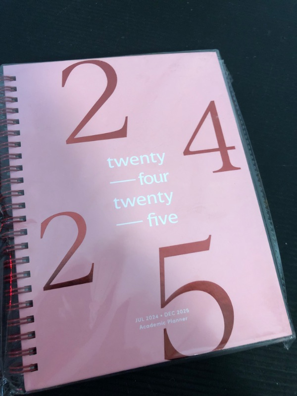 Photo 2 of Riley's Planner 2024-2025 Academic Year, 18-Month School Calendar 2024-2025 Planner Book Hardcover, Monthly and Weekly Student Planner, Notes Pages, Twin-Wire Binding (8 x 6 inch, Pink)