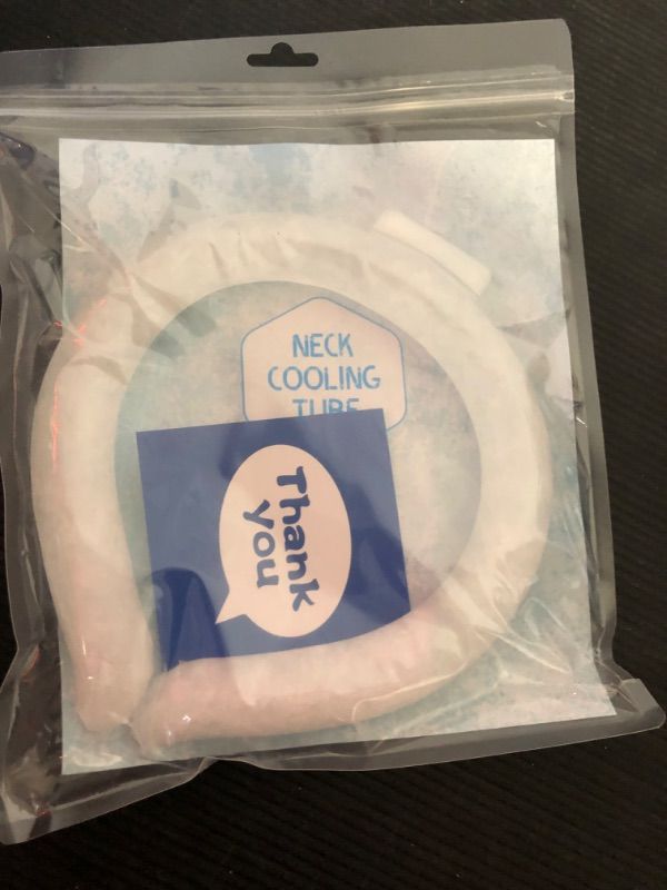 Photo 1 of Cooling Neck Wrap for Hot Flashes, Fever, and Menopause Relief, Neck Cooling Tube Wraps Neck Ice Pack Wrap Neck coolers for hot weather Reusable and Washable, Large Size(clear) (neckcooler-1-clear-JR)