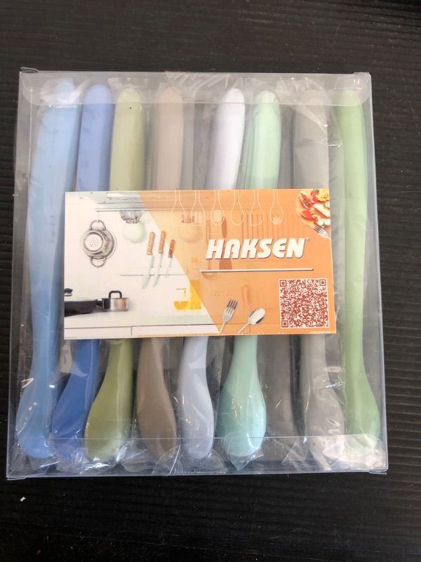 Photo 2 of HAKSEN 8PCS Silicone Feeding Spoons, Baby Spoons Training Spoons Silicone Baby Utensils Infant Spoons for First Stage Baby and Parents