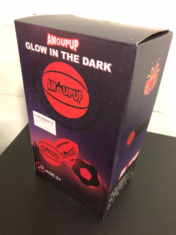 Photo 2 of Amoupup Glow in The Dark Basketball Sports Gifts Light Up Led Football Basketball with Led Lights and Batteries - Kids Gifts Good Gift Ideas for Teen Boys and Girls