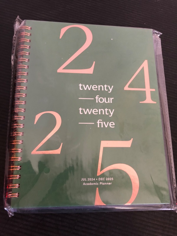 Photo 2 of Riley's Planner 2024-2025 Academic Year, 18-Month School Calendar 2024-2025 Planner Book Hardcover, Monthly and Weekly Student Planner, Notes Pages, Twin-Wire Binding (8 x 6 inch, Dark Green)