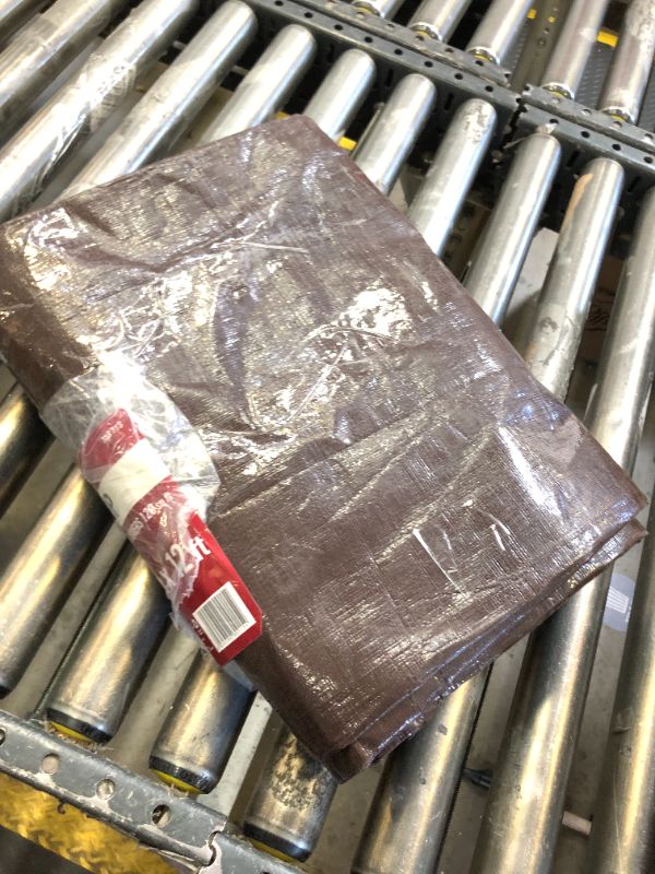 Photo 1 of 10 ft. x 12 ft. Brown/Silver Heavy-Duty Tarp
