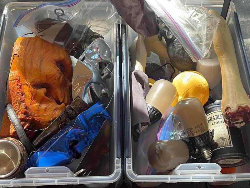 Photo 1 of CONTENTS OF TOTE HALLOWEEN DECORATIONS