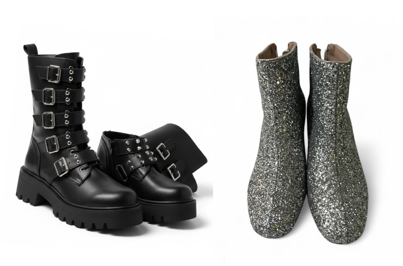 Photo 1 of WOMENS SPARKLY BOOTS  & BLACK BOOTS FOR HALLOWEEN OR ANYWAY