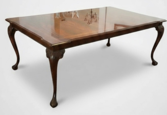 Photo 1 of THOMASVILLE  MAHOGANY TRADITIONAL STYLE DINING TABLE 45” X 76” X H30” plus 2 - 20” LEAFS & PADDING PROTECTION FELT LINED TOPPER