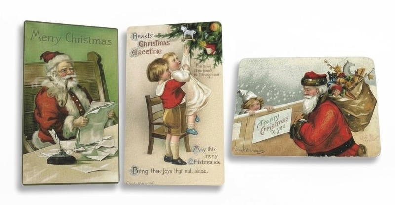 Photo 1 of 3 - MOONLIGHT & ROSES WOODEN CHRISTMAS DECORATIONS/ARTWORK 16” x 10 1/2”