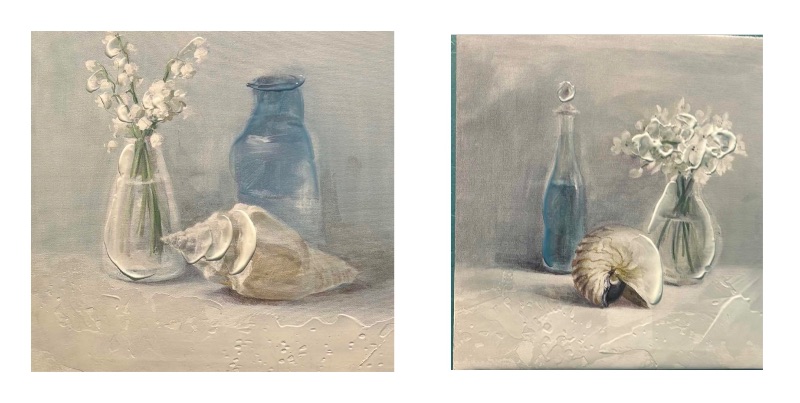 Photo 1 of 2- UNFRAMED SHELL ARTWORK 12" X 12"