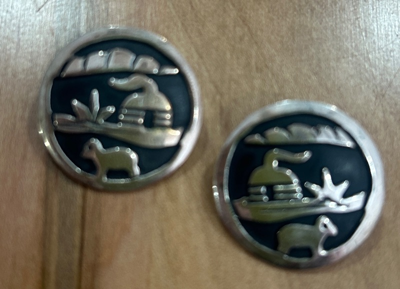 Photo 1 of 3 PAIRS STERLING SILVER  PIERCED EARRINGS