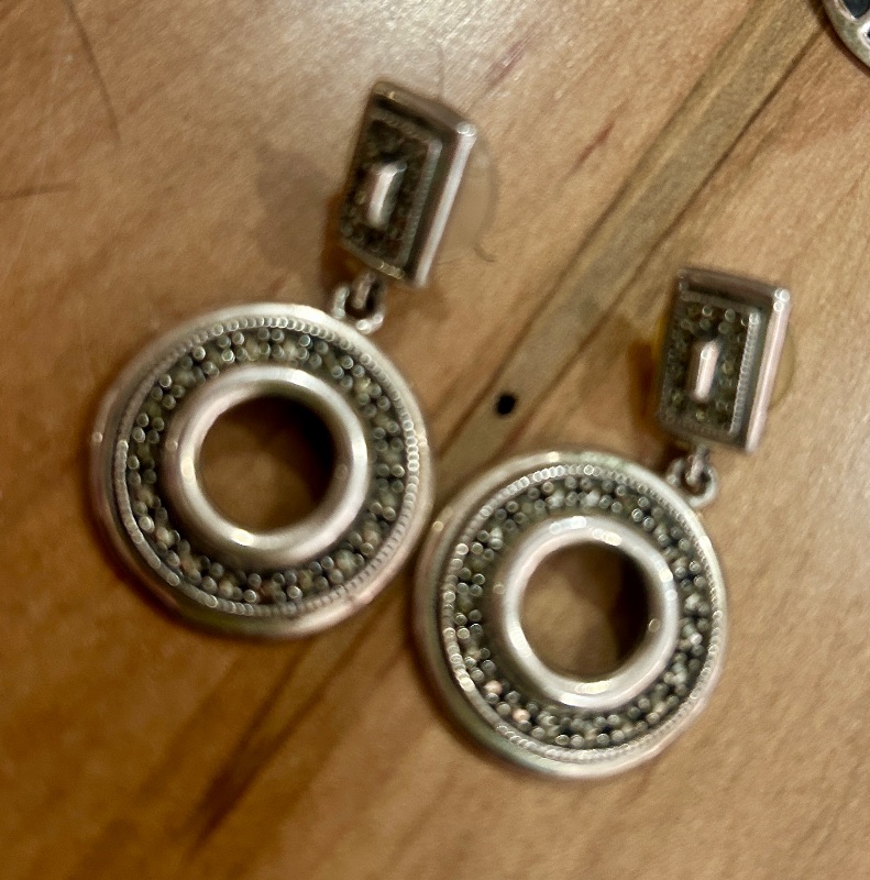 Photo 1 of 3 PAIRS STERLING SILVER  PIERCED EARRINGS