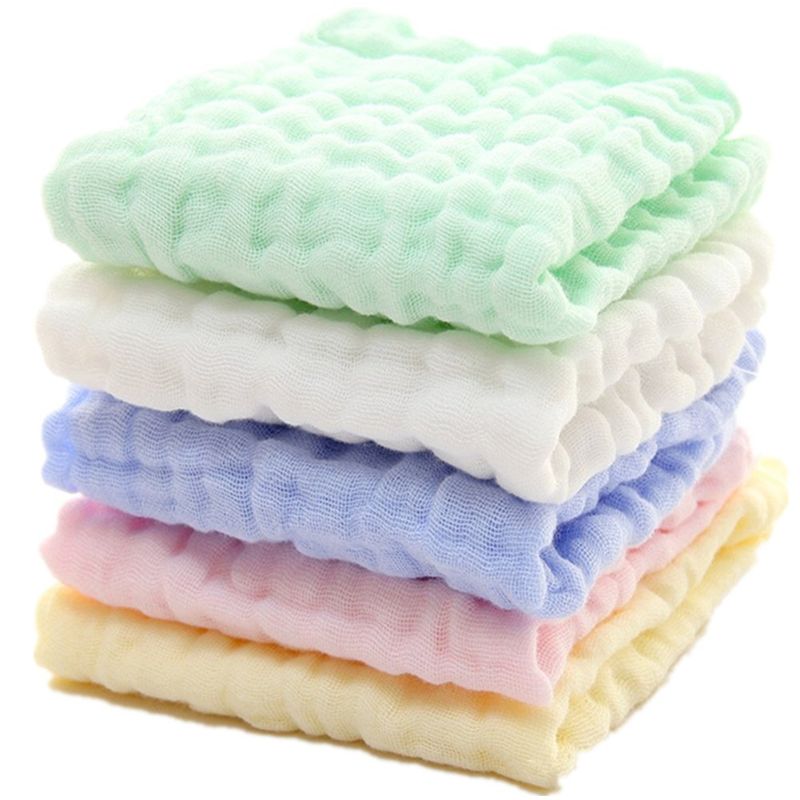 Photo 1 of Baby Washcloths - Natural Cotton Baby Wipes - Soft Newborn Face Towel and Washcloth for Sensitive Skin, Registry as Shower, 5 Pack 12x12 inches