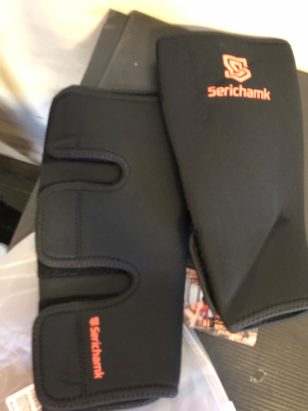 Photo 1 of Calf Support Brace 5mm Thick Neoprene for EasyWear Deadlift Shin Guards,Training Pants and Tights, Ultimate Shin Protection