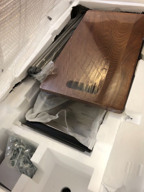 Photo 1 of 33 Inch Drop In Kitchen Sink Worktation-Bokaiya 33x22 Kitchen Sink Drop In Stainless Steel Workstation Sink 16 Gauge Single Bowl Deep Kitchen Sink with Cutting Board