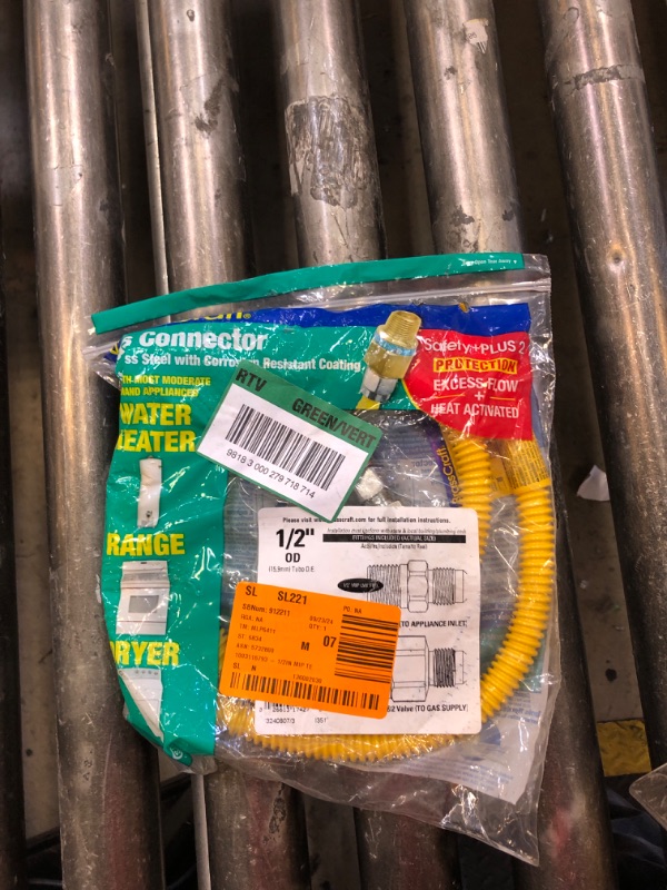 Photo 2 of 1/2 in. MIP x 1/2 in. MIP x 48 in. Gas Connector (1/2 in. OD) w/Safety+Plus2 Thermal Excess Flow Valve (60,500 BTU)
