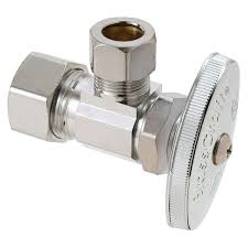 Photo 1 of 1/2 in. Compression Inlet x 7/16 in. Compression Outlet Multi-Turn Angle Valve

