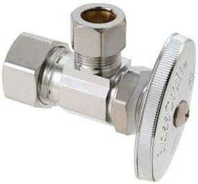 Photo 1 of 1/2 in. Nom Comp Inlet x 7/16 in. O.D. Comp Outlet Multi-Turn Angle Valve
