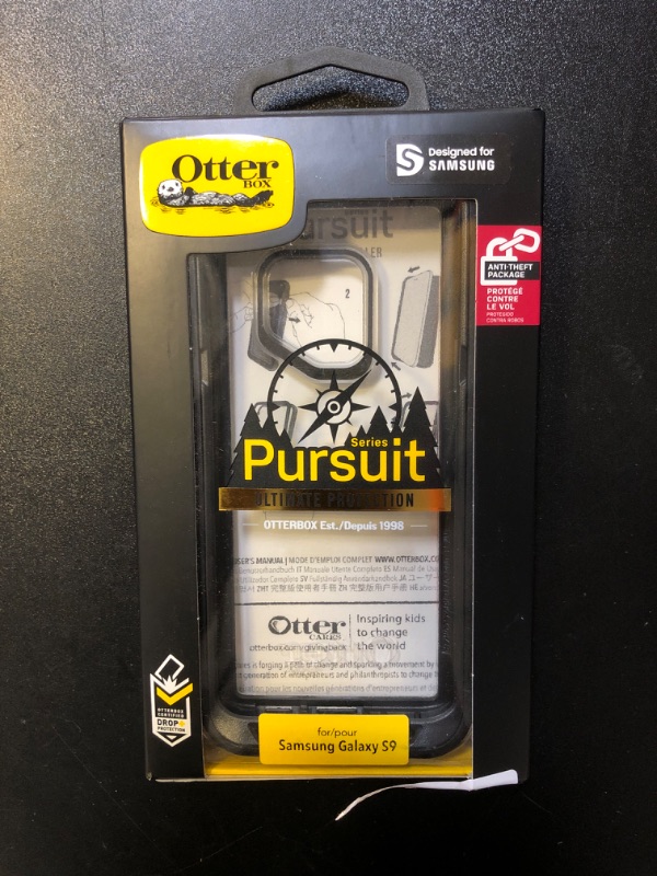 Photo 1 of OtterBox Pursuit Series Case for Samsung Galaxy S9 (ONLY - NOT Plus) Non-Retail Packaging - Clear/Black