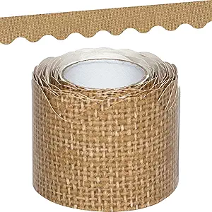 Photo 1 of 36 Feet Burlap Style Bulletin Borders for Classroom Bulletin Board Decorations