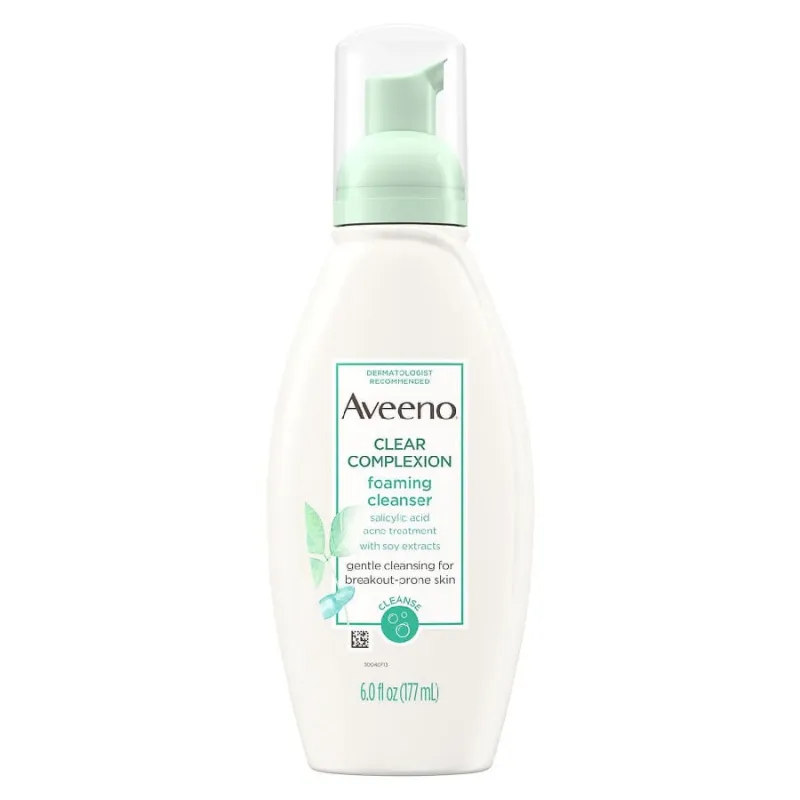 Photo 1 of Aveeno Clear Complexion Foaming Facial Cleanser Scentless 6 Fl Oz