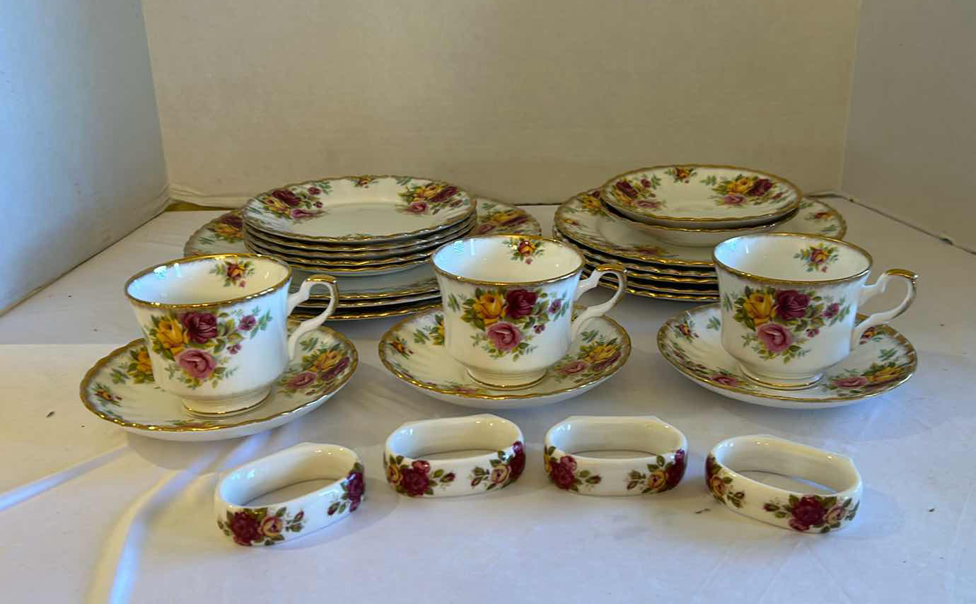 Photo 1 of 25PCS-ROYAL STAFFORD BONE CHINA DISHES