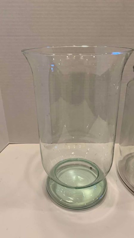 Photo 1 of 2-GLASS CONTAINERS TALLEST 13”