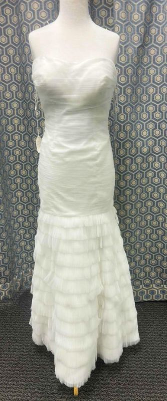 Photo 1 of BRIDAL GOWN “WTOO BRIDES BY WATTERS” STRAPLESS IVORY, FITTED BODICE, SLIM A-LINE SILHOUTTE SIZE 10