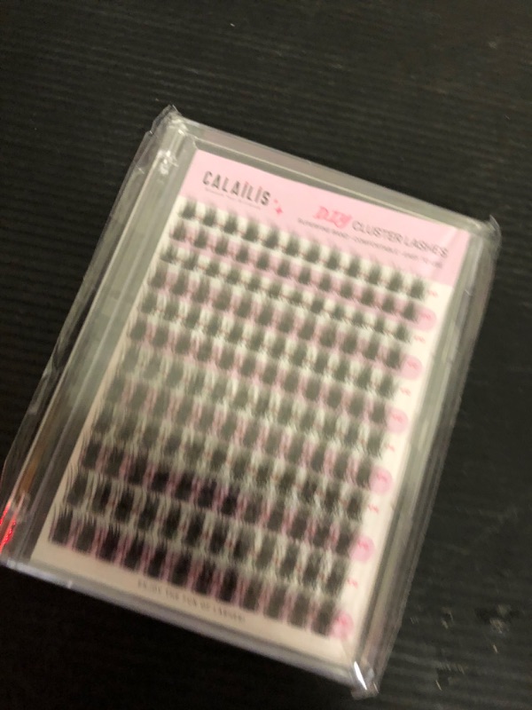 Photo 2 of CALAILIS Cluster Lashes, 144Pcs D Curl Lash Clusters DIY Lash Extensions Mega Volume Eyelash Clusters Reusable Wispy Individual Lashes Super Thin Band and Soft (HD19, D-10-16MIX)