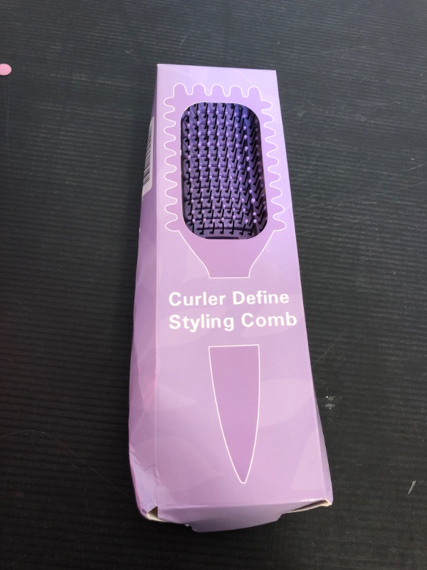 Photo 1 of Curly Hair Brush, 2024 New Curl Defining Brush,Vented Hair Brush, Shaping and Defining Curls For Women and Men (Purple)