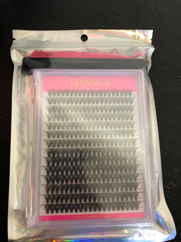 Photo 2 of TDANCE DIY Lash Extension Kit 280 PCS Cluster Lashes Kit with D Curl,9-16mm Mix Lash Clusters, Lash Bond and Seal, Lash Applicator for DIY Eyelash Extension Kit at Home(40D-0.07D-9-16MIX Kit)