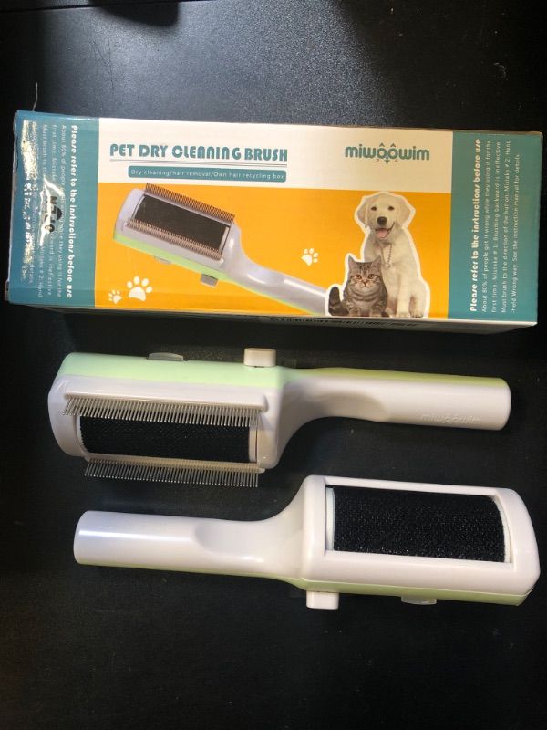 Photo 1 of Miwoowim Pet Dry Cleaning Brush for Short or Long Haired Cats/Dogs, Sticky Brush for Shedding and Grooming, Cat Brushes for Indoor Cats,Rabbit Comb Removes Loose Fur