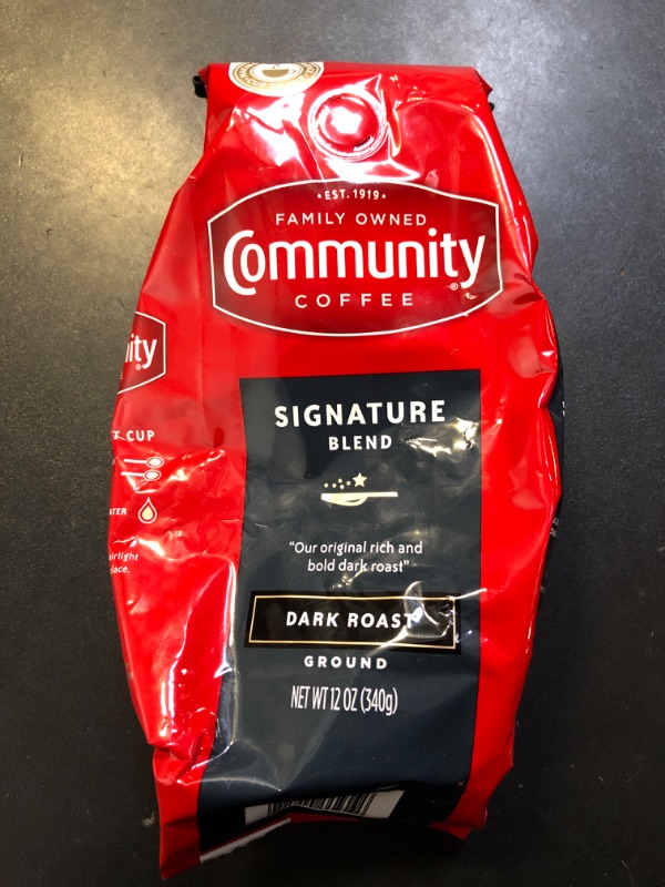 Photo 2 of Community Coffee Premium Ground Coffee, Signature Blend, Dark Roast, 12 Ounce Signature Blend 12 Ounce (Pack of 1)