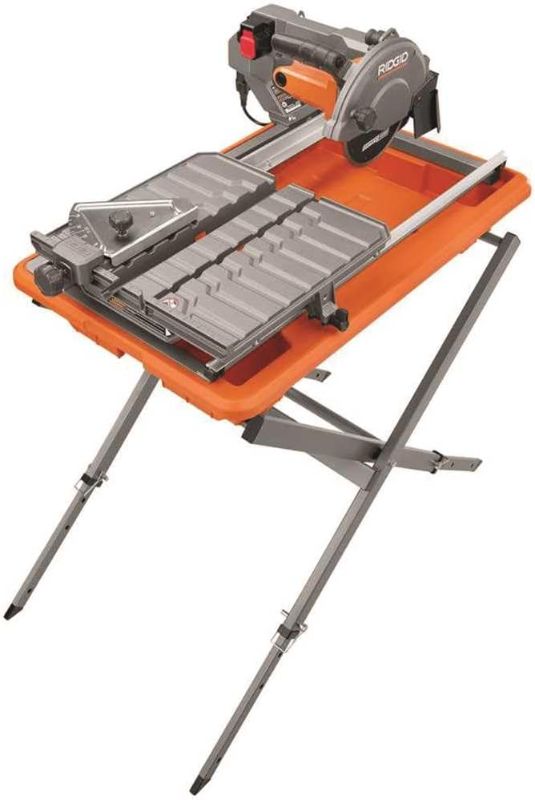 Photo 1 of 
Roll over image to zoom in







RIDGID 9 Amp 7 in. Blade Corded Wet Tile Saw with Stand