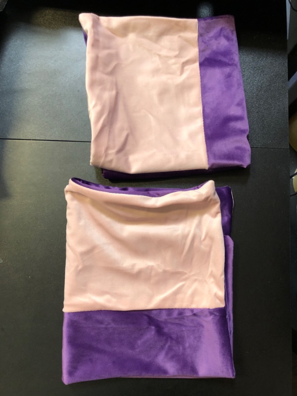 Photo 1 of 20" x 20" Velvet Pillow Covers - Purple, Pink - 2 Count