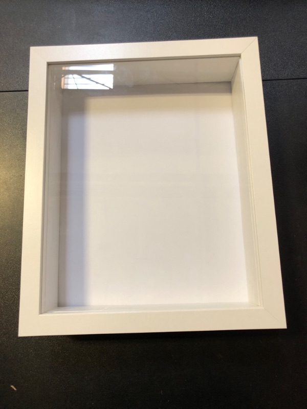 Photo 2 of 2 PCS Shadow Boxes Frame 8 x 10 in, White Shadow Box Display Cases for Flower, Memory Display Case with 1.58 in of Space for Your Collection, Souvenir, Keepsakes, Photo