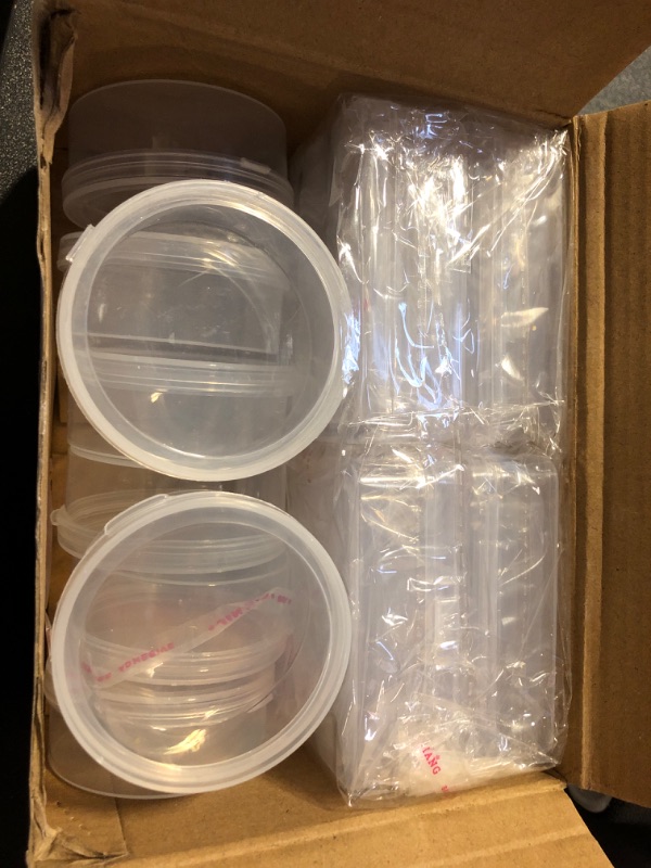 Photo 2 of 20 Pcs Clear Board Game Tokens Storage Containers Trays, Board Game Storage Containers, Assorted Sizes Storage Boxes Game Components, Plastic Storage Containers with Lids Game Pieces, Dice, Tokens