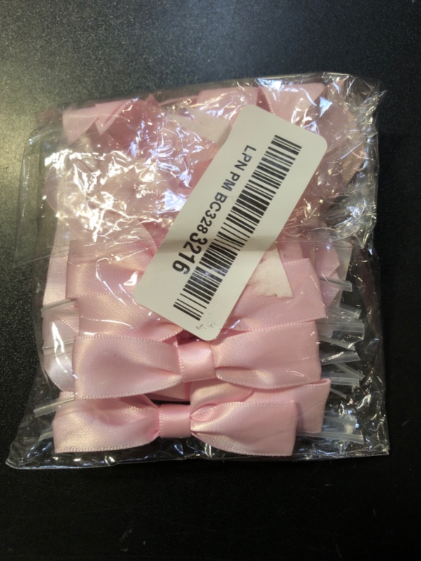 Photo 2 of 7Rainbows 30pcs Boutique 5/8" Pink Satin Ribbon Twist Tie Bows for Tying Up Packages Gift Wrapping