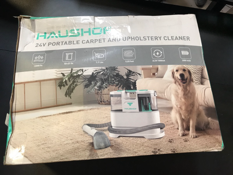 Photo 1 of HAUSHOF Cordless Carpet & Upholstery Cleaner, Lightweight Deep Fabric Cleaner Machine with Brushless Motor & Powerful Suction for Pet Stains, Couch, Rug, Car Seats, Spot & Stain Cleaner Included