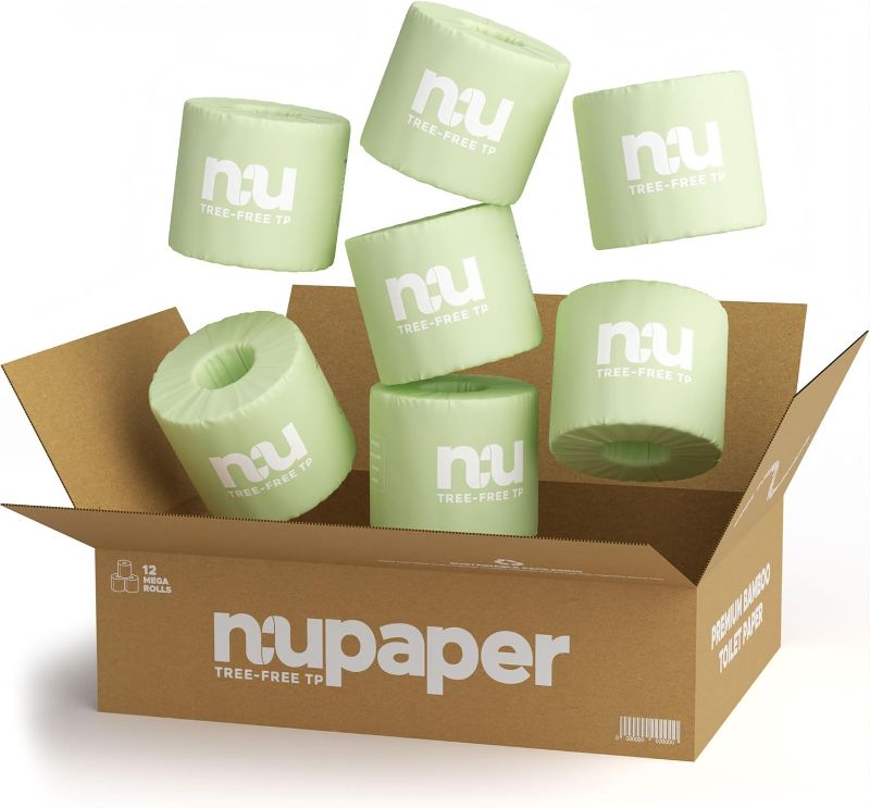 Photo 1 of Bamboo Toilet Paper, 12 Organic Mega Rolls, 3 ply & 360 Sheets, FSC Certified, PFAS Free, BPA Free, Septic Safe, Tree Free, Biodegradable & Recyclable Packaging
