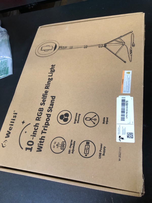 Photo 1 of (2020 Upgraded) 10'' RGB Selfie Led Ring Light with Tripod Stand and Phone Holder
